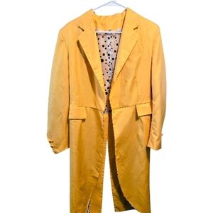 Men's Mustard Yellow Long Coat Jacket